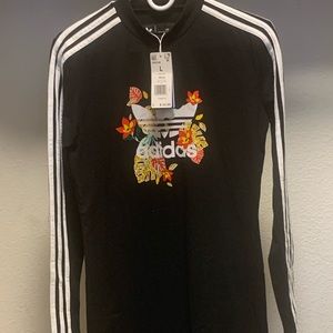 Adidas black long sleeve sporty dress. New, never worn with tags.